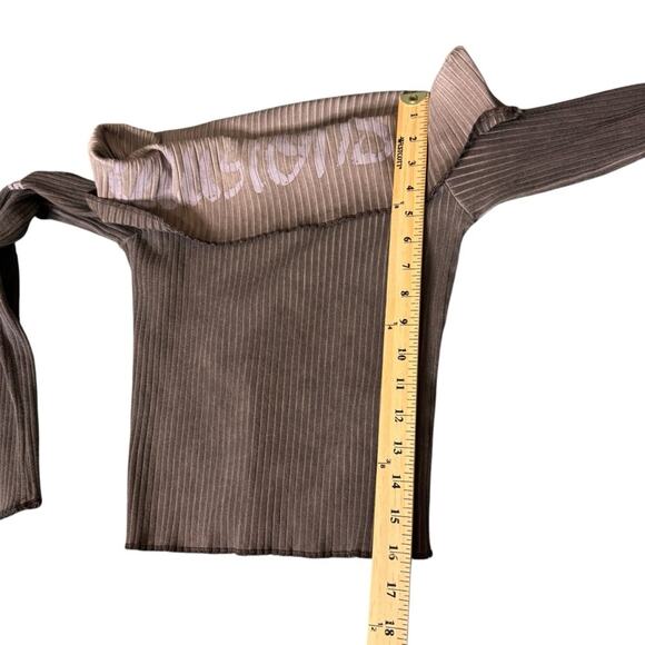 Urban Outfitters Y2K Ribbed Off The Shoulder Top Women’s Size Small - Picture 6 of 10